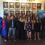 Group of students at reception